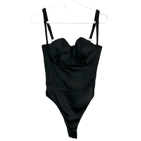 House of CB Tops - House Of CB Black Corset Bodysuit